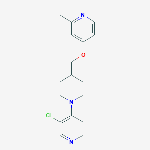 molecular formula C17H20ClN3O B2897549 3-Chloro-4-[4-[(2-methylpyridin-4-yl)oxymethyl]piperidin-1-yl]pyridine CAS No. 2379986-15-7