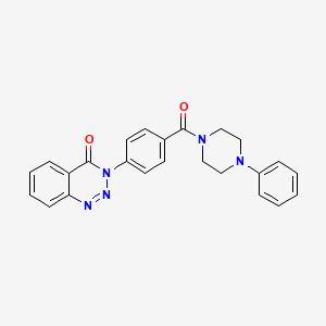 molecular formula C24H21N5O2 B2897550 3-[4-(4-Phenylpiperazine-1-carbonyl)phenyl]-1,2,3-benzotriazin-4-one CAS No. 440332-57-0