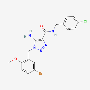 5-amino-1-(5-bromo-2-methoxybenzyl)-N-(4-chlorobenzyl)-1H-1,2,3-triazole-4-carboxamide