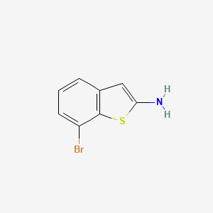molecular formula C8H6BrNS B2897553 7-Bromobenzo[b]thiophen-2-amine CAS No. 547766-28-9