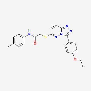 molecular formula C22H21N5O2S B2897556 2-((3-(4-乙氧苯基)-[1,2,4]三唑并[4,3-b]哒嗪-6-基)硫代)-N-(对甲苯基)乙酰胺 CAS No. 852436-60-3