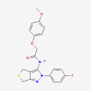 N-[2-(4-fluorophenyl)-4,6-dihydrothieno[3,4-c]pyrazol-3-yl]-2-(4-methoxyphenoxy)acetamide