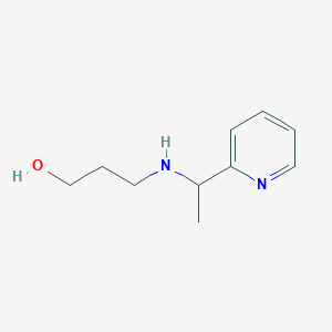 molecular formula C10H16N2O B2897568 3-(1-Pyridin-2-yl-ethylamino)-propan-1-ol CAS No. 511237-61-9