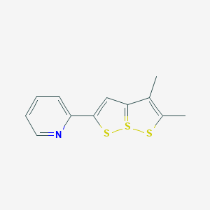 molecular formula C12H11NS3 B289757 2-(4,5-Dimethyl-7lambda~4~-[1,2]dithiolo[5,1-e][1,2]dithiol-2-yl)pyridine 