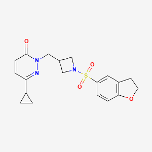 6-Cyclopropyl-2-{[1-(2,3-dihydro-1-benzofuran-5-sulfonyl)azetidin-3-yl]methyl}-2,3-dihydropyridazin-3-one