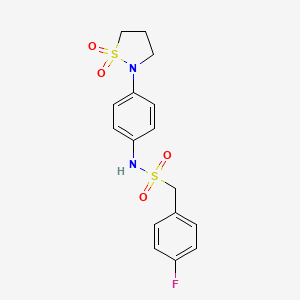 N-(4-(1,1-dioxidoisothiazolidin-2-yl)phenyl)-1-(4-fluorophenyl)methanesulfonamide
