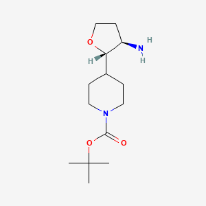 rac-tert-butyl 4-[(2R,3S)-3-aminooxolan-2-yl]piperidine-1-carboxylate