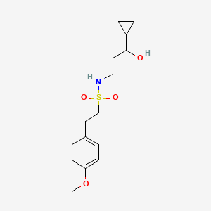 molecular formula C15H23NO4S B2897583 N-(3-cyclopropyl-3-hydroxypropyl)-2-(4-methoxyphenyl)ethanesulfonamide CAS No. 1396687-47-0