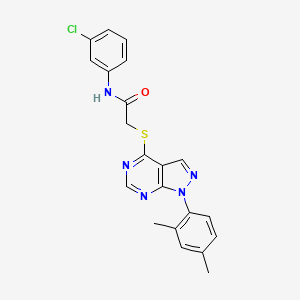 N-(3-chlorophenyl)-2-((1-(2,4-dimethylphenyl)-1H-pyrazolo[3,4-d]pyrimidin-4-yl)thio)acetamide