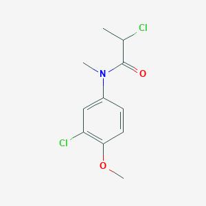 molecular formula C11H13Cl2NO2 B2897592 2-Chloro-N-(3-chloro-4-methoxyphenyl)-N-methylpropanamide CAS No. 2411195-20-3
