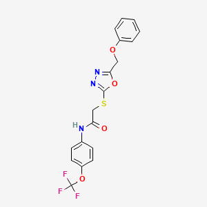 2-((5-(phenoxymethyl)-1,3,4-oxadiazol-2-yl)thio)-N-(4-(trifluoromethoxy)phenyl)acetamide