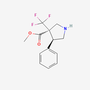 Methyl (3R,4S)-4-phenyl-3-(trifluoromethyl)pyrrolidine-3-carboxylate