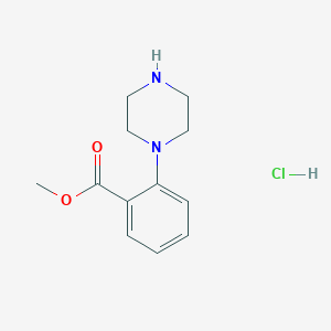 molecular formula C12H17ClN2O2 B2897612 Methyl 2-(piperazin-1-yl)benzoate hydrochloride CAS No. 1394820-10-0