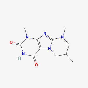 molecular formula C11H15N5O2 B2897619 1,7,9-trimethyl-6,7,8,9-tetrahydropyrimido[2,1-f]purine-2,4(1H,3H)-dione CAS No. 1185370-12-0