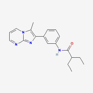 molecular formula C19H22N4O B2897620 2-ethyl-N-(3-(3-methylimidazo[1,2-a]pyrimidin-2-yl)phenyl)butanamide CAS No. 862811-56-1