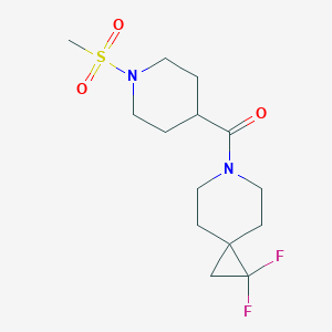 (1,1-Difluoro-6-azaspiro[2.5]octan-6-yl)(1-(methylsulfonyl)piperidin-4-yl)methanone