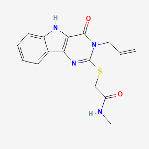 2-((3-allyl-4-oxo-4,5-dihydro-3H-pyrimido[5,4-b]indol-2-yl)thio)-N-methylacetamide