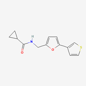 N-((5-(thiophen-3-yl)furan-2-yl)methyl)cyclopropanecarboxamide