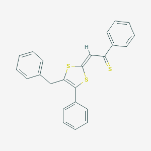 molecular formula C24H18S3 B289763 2-(4-Benzyl-5-phenyl-1,3-dithiol-2-ylidene)-1-phenylethanethione 