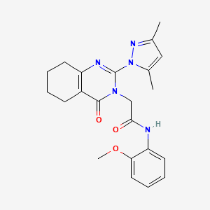 2-(2-(3,5-dimethyl-1H-pyrazol-1-yl)-4-oxo-5,6,7,8-tetrahydroquinazolin-3(4H)-yl)-N-(2-methoxyphenyl)acetamide