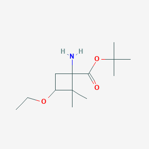 Tert-butyl 1-amino-3-ethoxy-2,2-dimethylcyclobutane-1-carboxylate