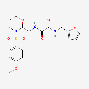 N1-(furan-2-ylmethyl)-N2-((3-((4-methoxyphenyl)sulfonyl)-1,3-oxazinan-2-yl)methyl)oxalamide