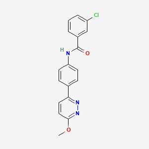 molecular formula C18H14ClN3O2 B2897711 3-氯-N-(4-(6-甲氧基哒嗪-3-基)苯基)苯甲酰胺 CAS No. 941983-58-0