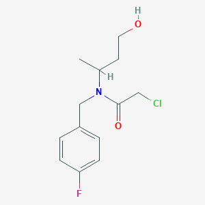 2-Chloro-N-[(4-fluorophenyl)methyl]-N-(4-hydroxybutan-2-yl)acetamide