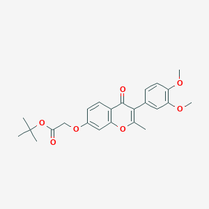 molecular formula C24H26O7 B2897717 Tert-butyl 2-[3-(3,4-dimethoxyphenyl)-2-methyl-4-oxochromen-7-yl]oxyacetate CAS No. 610762-73-7