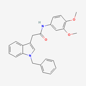 molecular formula C25H24N2O3 B2897720 2-(1-benzyl-1H-indol-3-yl)-N-(3,4-dimethoxyphenyl)acetamide CAS No. 922126-89-4