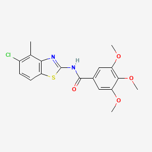 molecular formula C18H17ClN2O4S B2897726 N-(5-chloro-4-methyl-1,3-benzothiazol-2-yl)-3,4,5-trimethoxybenzamide CAS No. 912762-66-4