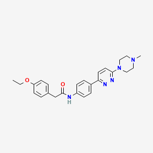 molecular formula C25H29N5O2 B2897729 2-(4-ethoxyphenyl)-N-(4-(6-(4-methylpiperazin-1-yl)pyridazin-3-yl)phenyl)acetamide CAS No. 941983-30-8