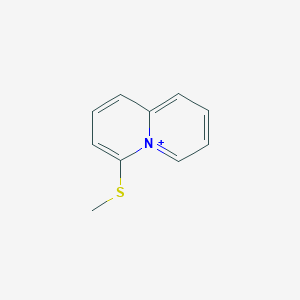 molecular formula C10H10NS+ B289773 4-(Methylsulfanyl)quinolizinium 