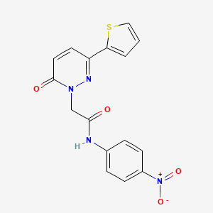 N-(4-nitrophenyl)-2-(6-oxo-3-thiophen-2-ylpyridazin-1-yl)acetamide