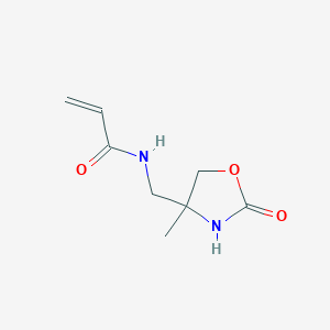 molecular formula C8H12N2O3 B2897745 N-[(4-Methyl-2-oxo-1,3-oxazolidin-4-yl)methyl]prop-2-enamide CAS No. 2411288-15-6
