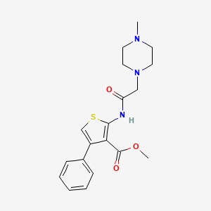 molecular formula C19H23N3O3S B2897748 Methyl 2-(2-(4-methylpiperazin-1-yl)acetamido)-4-phenylthiophene-3-carboxylate CAS No. 670269-79-1