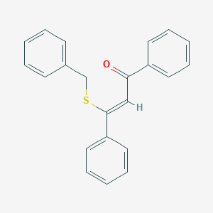 molecular formula C22H18OS B289775 3-(Benzylsulfanyl)-1,3-diphenyl-2-propen-1-one 