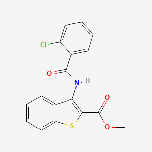 molecular formula C17H12ClNO3S B2897757 Methyl 3-(2-chlorobenzamido)benzo[b]thiophene-2-carboxylate CAS No. 477490-14-5