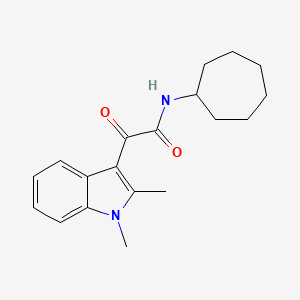 N-cycloheptyl-2-(1,2-dimethyl-1H-indol-3-yl)-2-oxoacetamide