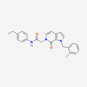 molecular formula C25H25N3O2 B2897798 N-(4-乙基苯基)-2-[1-(2-甲基苄基)-7-氧代-1,7-二氢-6H-吡咯并[2,3-c]吡啶-6-基]乙酰胺 CAS No. 1286719-77-4