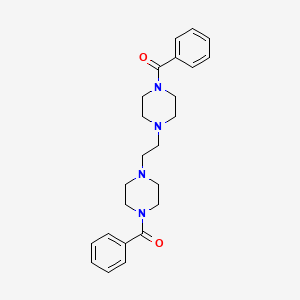 molecular formula C24H30N4O2 B2897800 1-Benzoyl-4-[2-(4-benzoylpiperazin-1-yl)ethyl]piperazine CAS No. 60013-06-1