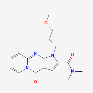 molecular formula C18H22N4O3 B2897801 1-(3-甲氧基丙基)-N,N,9-三甲基-4-氧代-1,4-二氢吡啶并[1,2-a]吡咯并[2,3-d]嘧啶-2-甲酰胺 CAS No. 900899-24-3