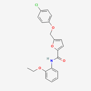 molecular formula C20H18ClNO4 B2897802 5-[(4-氯苯氧基)甲基]-N-(2-乙氧基苯基)呋喃-2-甲酰胺 CAS No. 879768-66-8