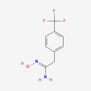 molecular formula C9H9F3N2O B2897804 苯乙烯亚胺，N-羟基-4-(三氟甲基)- CAS No. 1312766-79-2