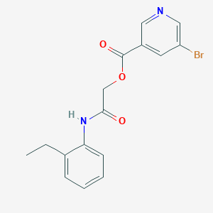molecular formula C16H15BrN2O3 B2897846 [2-(2-乙基苯胺基)-2-氧代乙基] 5-溴吡啶-3-甲酸酯 CAS No. 1211123-60-2