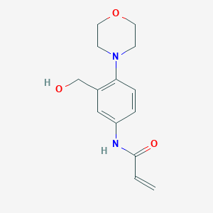 molecular formula C14H18N2O3 B2897847 N-[3-(hydroxymethyl)-4-(morpholin-4-yl)phenyl]prop-2-enamide CAS No. 2396580-31-5