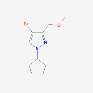 molecular formula C10H15BrN2O B2897859 4-bromo-1-cyclopentyl-3-(methoxymethyl)-1H-pyrazole CAS No. 1856041-07-0