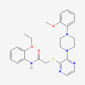 molecular formula C25H29N5O3S B2897864 N-(2-chloro-4-methylphenyl)-N'-(8-fluoro-2-piperidin-1-ylquinolin-6-yl)urea CAS No. 1116038-21-1