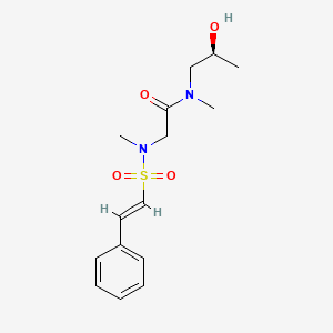 N-[(2S)-2-Hydroxypropyl]-N-methyl-2-[methyl-[(E)-2-phenylethenyl]sulfonylamino]acetamide