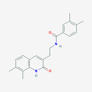 N-(2-(7,8-dimethyl-2-oxo-1,2-dihydroquinolin-3-yl)ethyl)-3,4-dimethylbenzamide